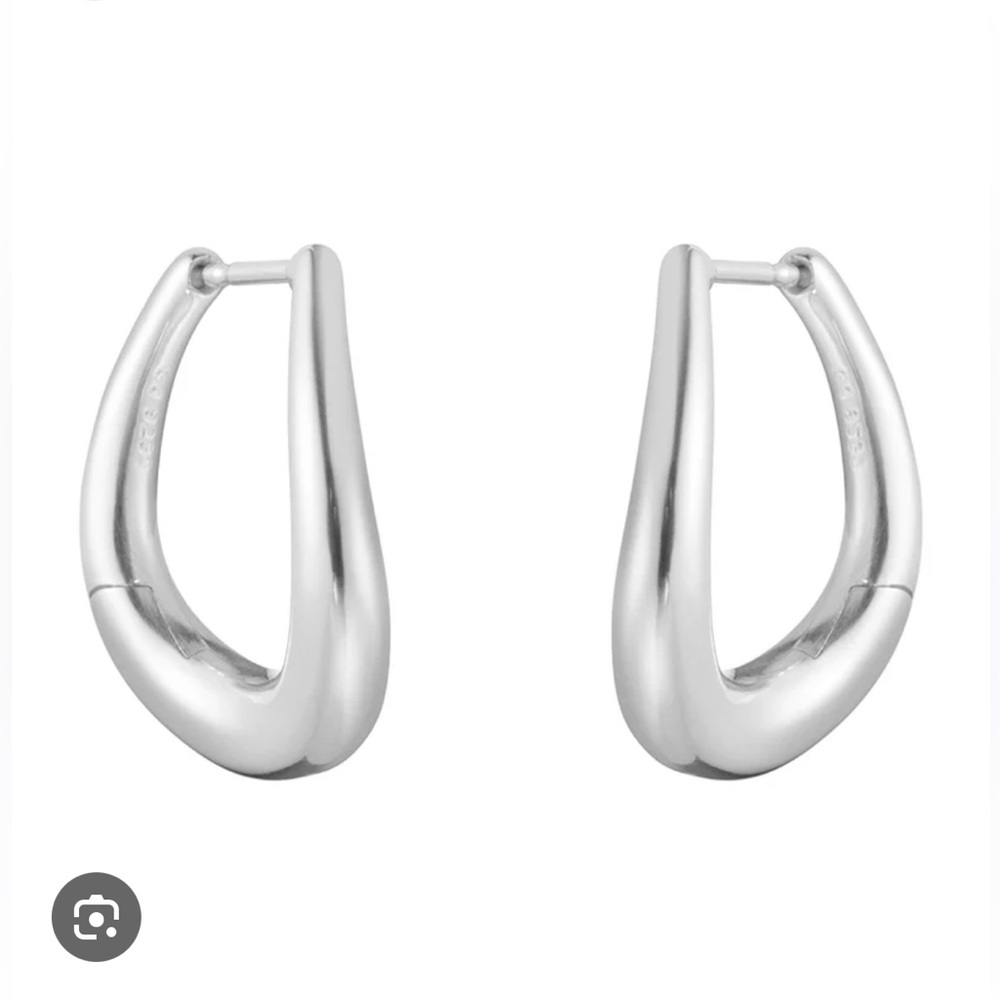 Georg Jensen Sterling Silver Medium Offspring Hoops